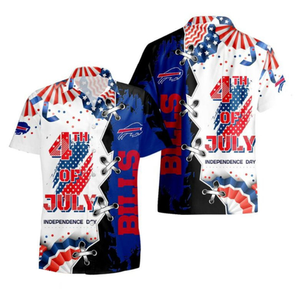 MEGA SALE - NEW CUSTOMIZED NFL03 BFB BUFFALO BILLS INDEPENDENCE DAY HAWAIIAN SHIRT