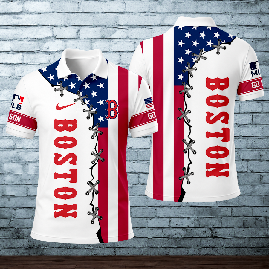 LIMITED EDITION - NEW CUSTOMIZED MLB03 BRS BOSTON RED SOX POLO SHIRT