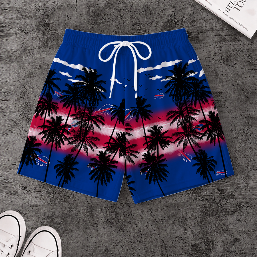 LIMITED EDITION - NEW CUSTOMIZED NFL03 BFB BUFFALO BILLS SHORT PANTS
