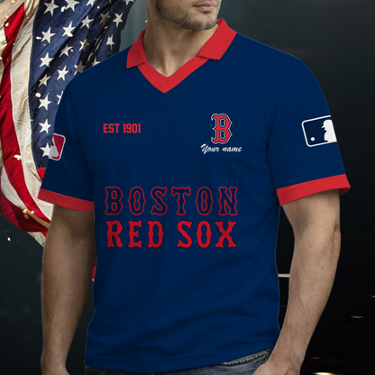 [FLASH SALE] NEW CUSTOMIZED MLB03 BRS BOSTON RED SOX POLO SHIRT