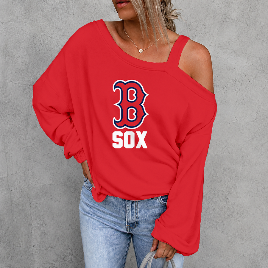 [FLASH SALE] NEW CUSTOMIZED MLB03 BRS BOSTON RED SOX DROP SHOULDER SWEATSHIRT