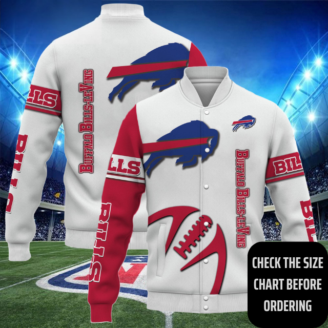 ELITE EDITION - NEW CUSTOMIZED NFL03 BFB BUFFALO BILLS SATIN VARSITY & BASEBALL JACKET