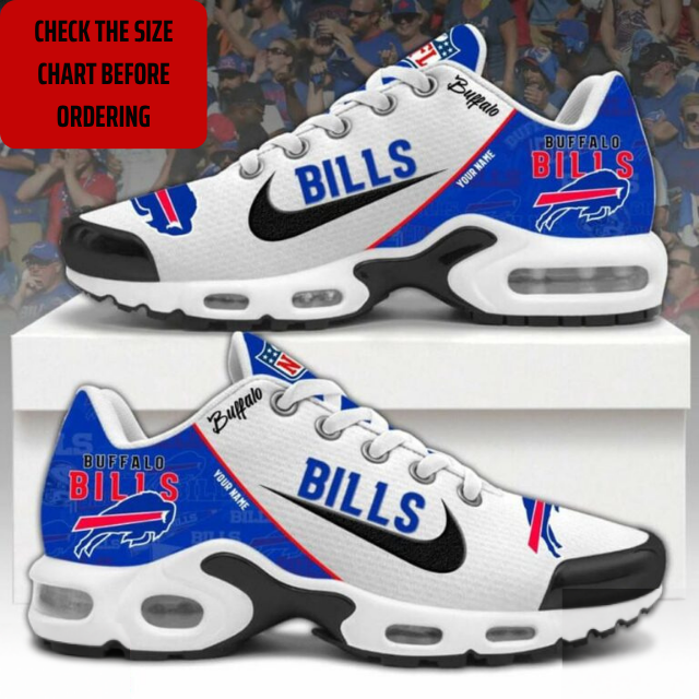 ELITE EDITION - NEW CUSTOMIZED NFL03 BFB BUFFALO BILLS AIR MAX PLUS SNEAKERS