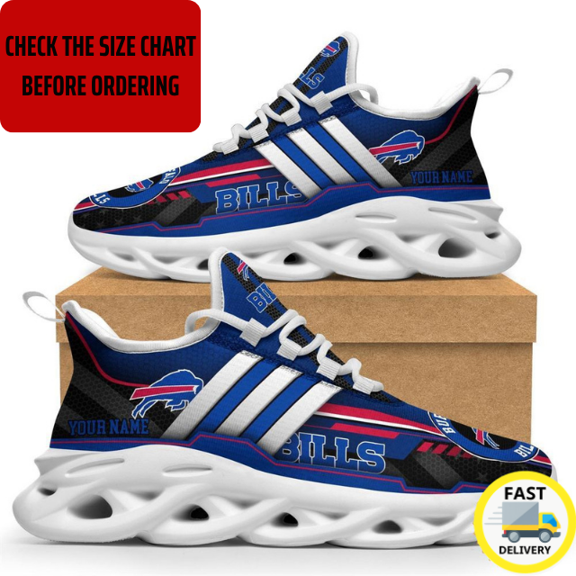 EXCLUSIVE EDITION - NEW CUSTOMIZED NFL03 BFB BUFFALO BILLS MAX SOUL SHOES