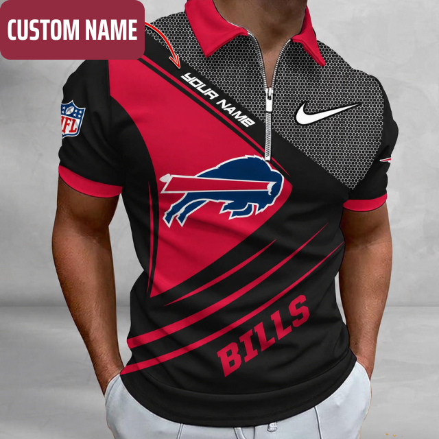 VIRAL EDITION - NEW CUSTOMIZED NFL03 BFB BUFFALO BILLS POLO SHIRT, ZIP POLO SHIRT & T-SHIRTS