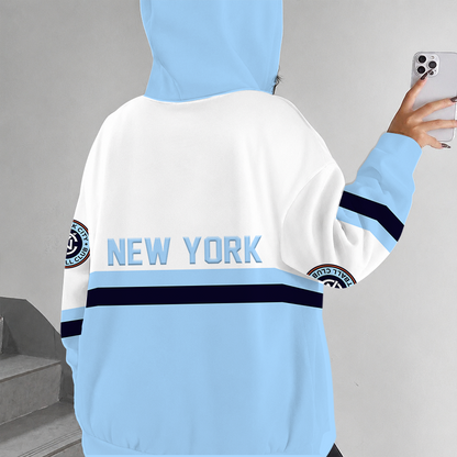 [FAN EXCLUSIVE] NEW CUSTOMIZED MLS03 NYC NEW YORK CITY FC ZIP HOODIE