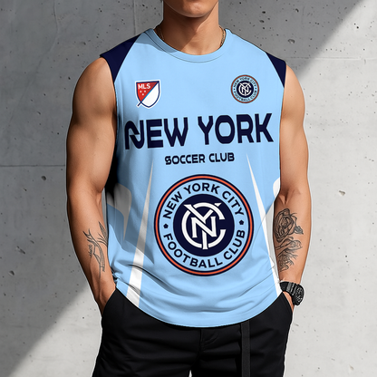 LIMITED EDITION - NEW CUSTOMIZED MLS03 NYC NY CITY FC TANK TOP & GYM SHIRT