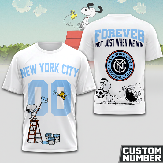 ENDING TODAY - NEW CUSTOMIZED MLS03 NYC NEW YORK CITY FC x SNOOPY HOODIE, T-SHIRTS, ZIP HOODIE, SWEATSHIRTS & POLO