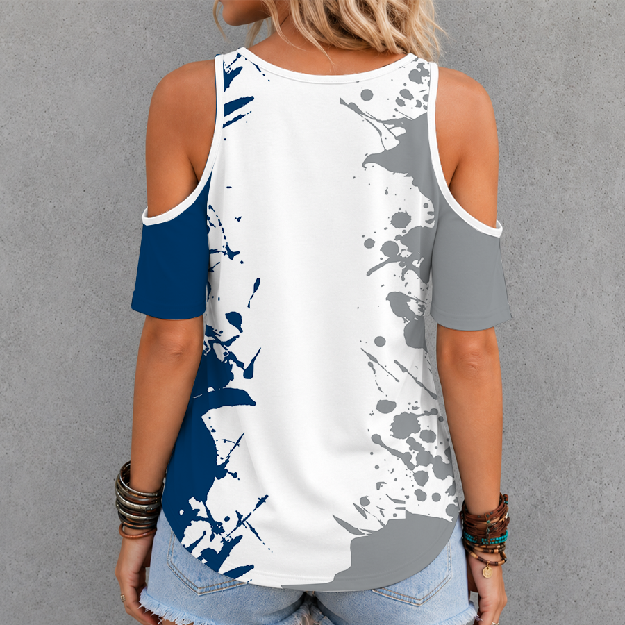[FAN FAVORITE] NEW CUSTOMIZED NCAA CFH03 ODM OLD DOMINION MONARCHS CRISS CROSS V-NECK TOP