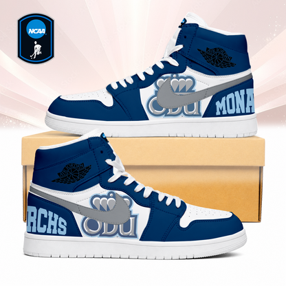 LIMITED EDITION - NEW CUSTOMIZED NCAA CFH03 ODM OLD DOMINION MONARCHS AIR JORDAN SNEAKERS