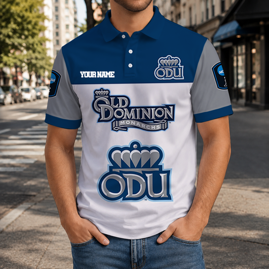 EXCLUSIVE EDITION - NEW CUSTOMIZED NCAA CFH03 ODM OLD DOMINION MONARCHS POLO SHIRT, ZIP POLO SHIRT & T-SHIRTS