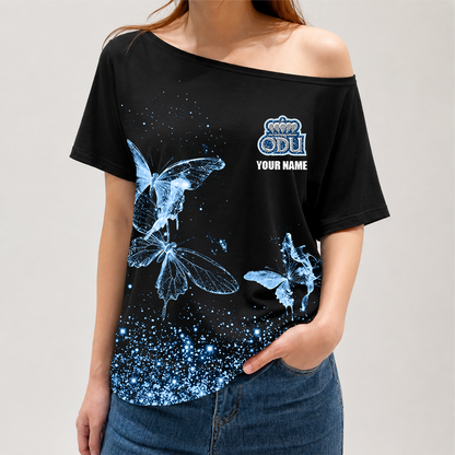 [FAN FAVORITE] NEW CUSTOMIZED NCAA CFH03 ODM OLD DOMINION MONARCHS OFF-SHOULDER SHIRT
