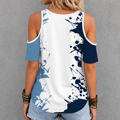 [FAN EXCLUSIVE] NEW CUSTOMIZED CFL03 TOR TORONTO ARGONAUTS STRAPPY CRISS CROSS V-NECK TOP