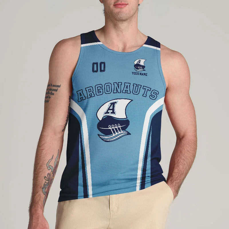 [FAN EXCLUSIVE] NEW CUSTOMIZED CFL03 TOR TORONTO ARGONAUTS UNISEX TANK TOP
