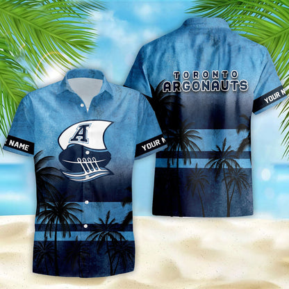 [FAN EXCLUSIVE] NEW CUSTOMIZED CFL03 TOR TORONTO ARGONAUTS HAWAIIAN SHIRT & SHORTS SET