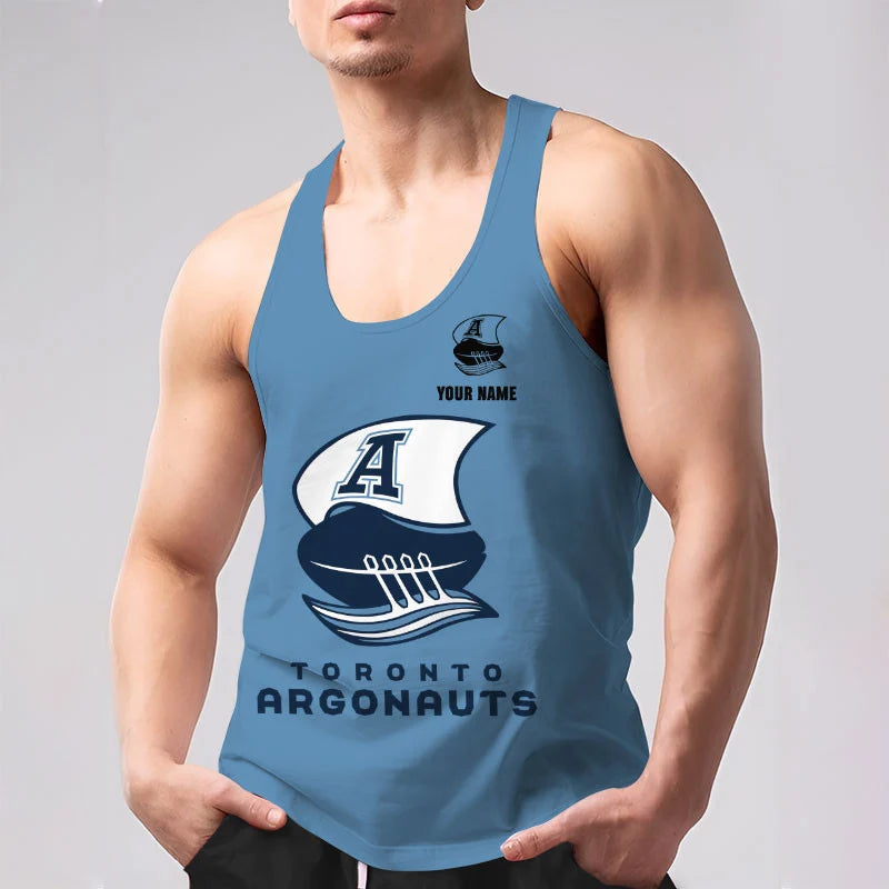 [FAN EXCLUSIVE] NEW CUSTOMIZED CFL03 TOR TORONTO ARGONAUTS UNISEX TANK TOP