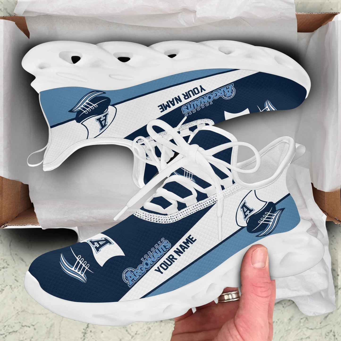 [FAN EXCLUSIVE] NEW CUSTOMIZED CFL03 TOR TORONTO ARGONAUTS MAX SOUL SHOES
