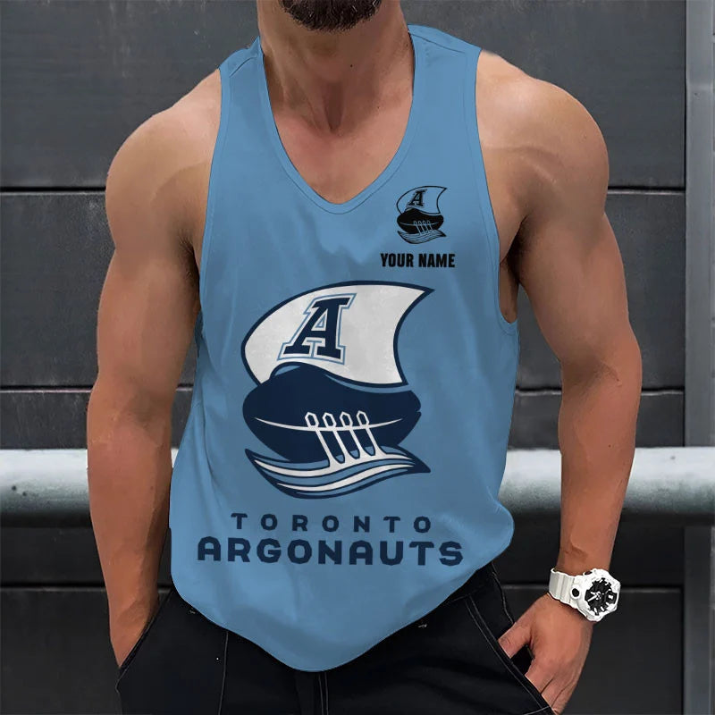 [FAN EXCLUSIVE] NEW CUSTOMIZED CFL03 TOR TORONTO ARGONAUTS UNISEX TANK TOP