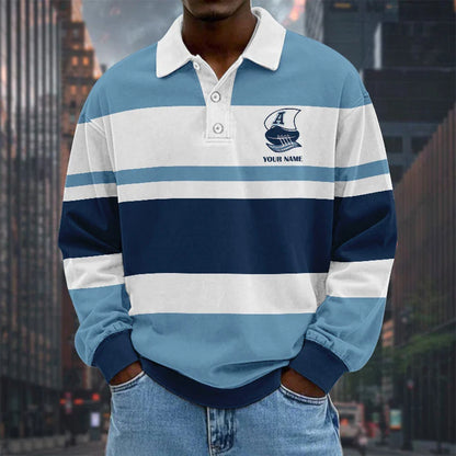 [FAN EXCLUSIVE] NEW CUSTOMIZED CFL03 TOR TORONTO ARGONAUTS LONG SLEEVE POLO
