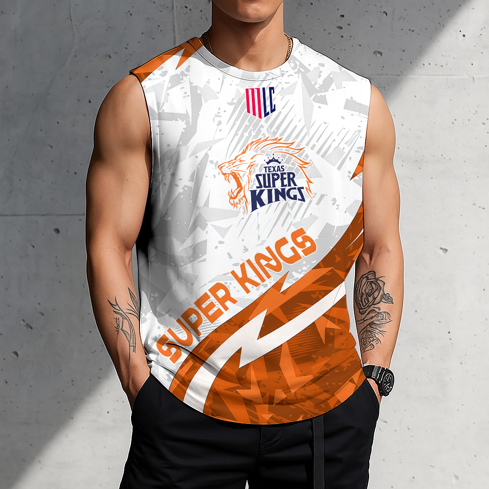 POPULAR NOW - NEW CUSTOMIZED MLC03 TSK TEXAS SUPER KINGS TANK TOP & GYM SHIRT