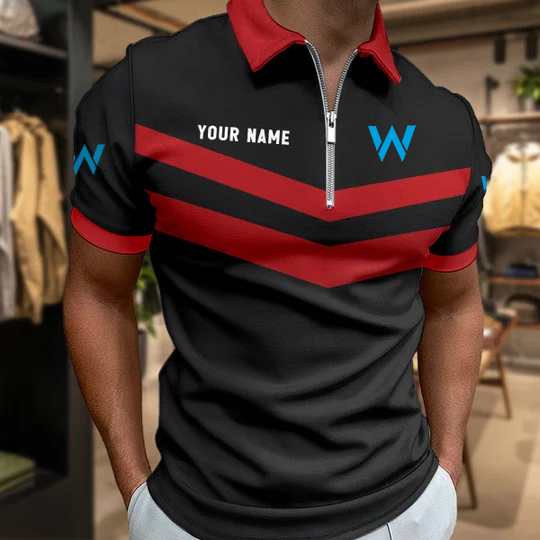 LIMITED EDITION - NEW CUSTOMIZED F103 WIL WILLIAMS ZIP POLO SHIRT