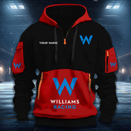 LIMITED RUN - NEW CUSTOMIZED F103 WIL WILLIAMS QUARTER ZIP HOODIE