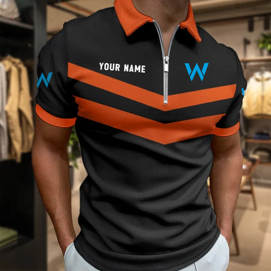 LIMITED EDITION - NEW CUSTOMIZED F103 WIL WILLIAMS ZIP POLO SHIRT