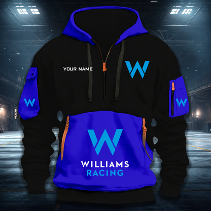 LIMITED RUN - NEW CUSTOMIZED F103 WIL WILLIAMS QUARTER ZIP HOODIE
