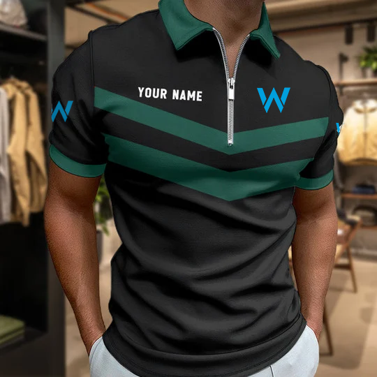 LIMITED EDITION - NEW CUSTOMIZED F103 WIL WILLIAMS ZIP POLO SHIRT
