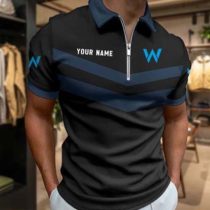 LIMITED EDITION - NEW CUSTOMIZED F103 WIL WILLIAMS ZIP POLO SHIRT