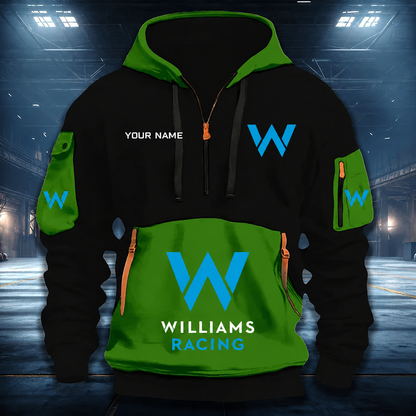 LIMITED RUN - NEW CUSTOMIZED F103 WIL WILLIAMS QUARTER ZIP HOODIE