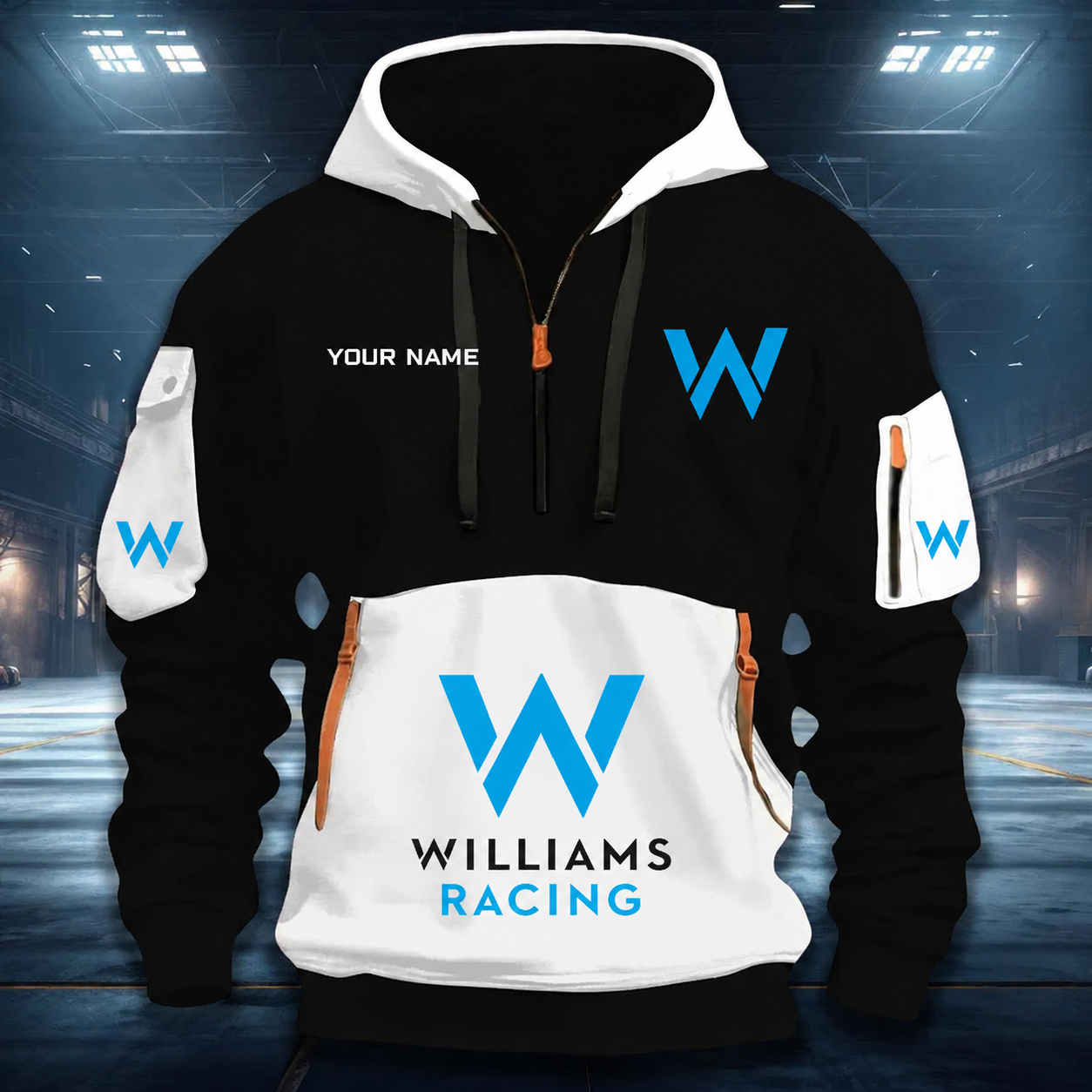 LIMITED RUN - NEW CUSTOMIZED F103 WIL WILLIAMS QUARTER ZIP HOODIE