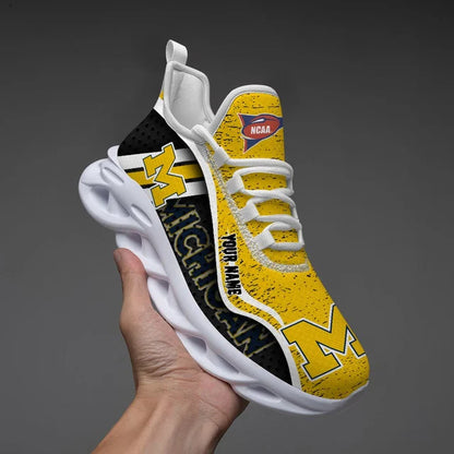 EXCLUSIVE EDITION - NEW CUSTOMIZED NCAA FBS03 MIW MICHIGAN WOLVERINES CLUNKY SNEAKERS