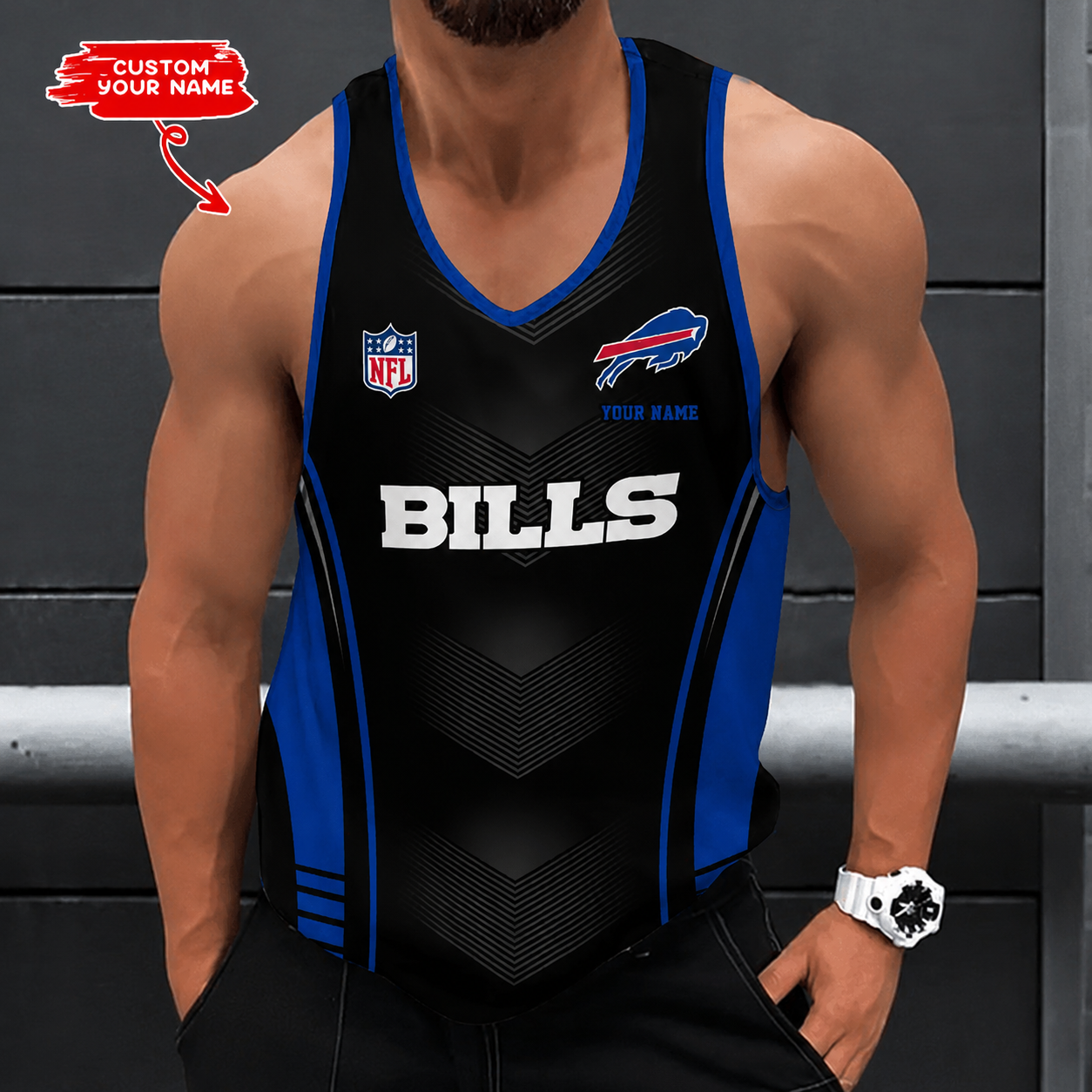 [SPECIAL OFFER] NEW CUSTOMIZED NFL03 BFB BUFFALO BILLS UNISEX TANK TOP