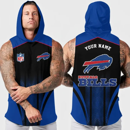 [SPECIAL OFFER] NEW CUSTOMIZED NFL03 BFB BUFFALO BILLS HOODED TANK TOP