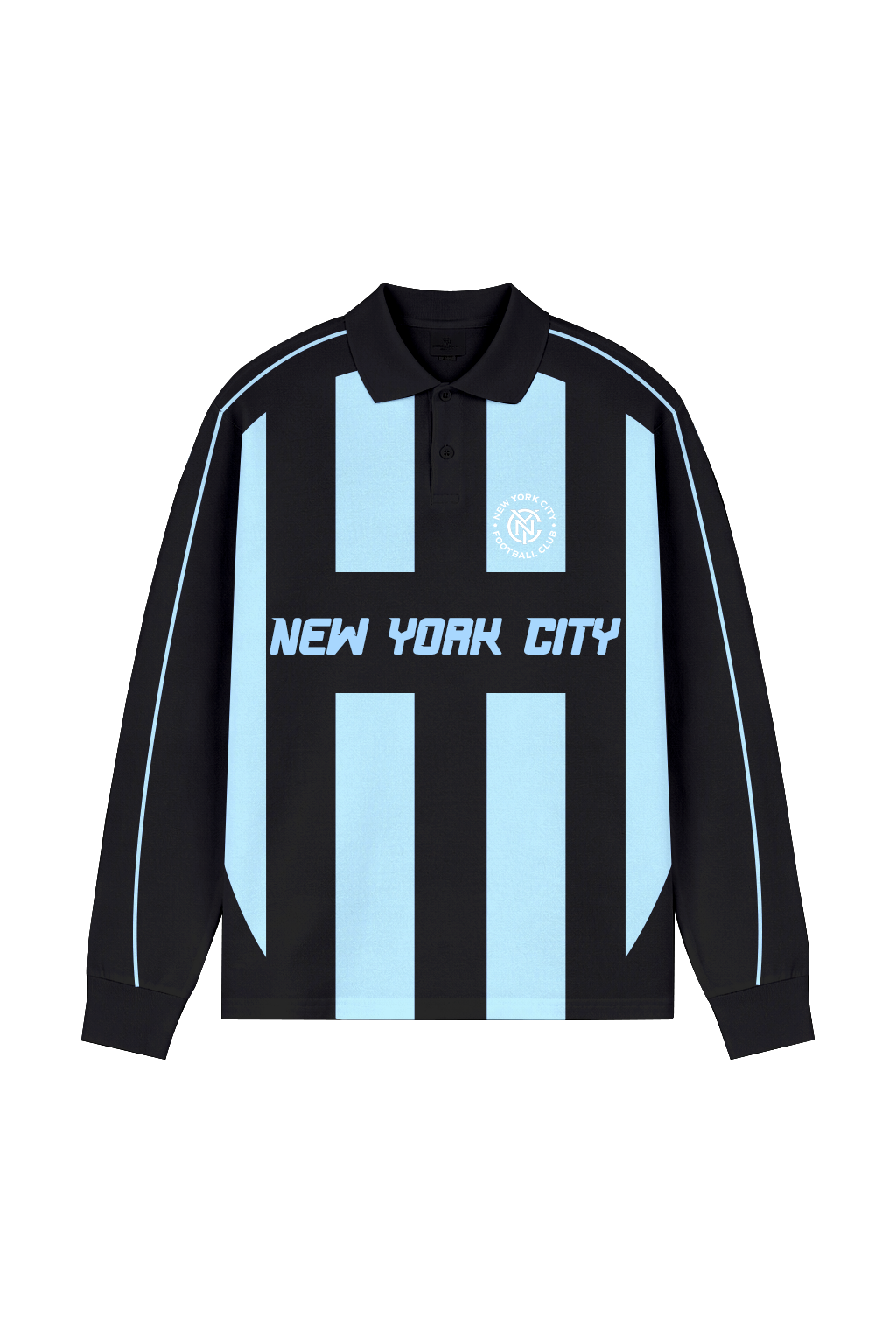 LIMITED EDITION - NEW CUSTOMIZED MLS03 NYC NY CITY FC LONG SLEEVE POLO