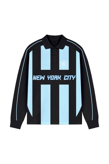 LIMITED EDITION - NEW CUSTOMIZED MLS03 NYC NY CITY FC LONG SLEEVE POLO