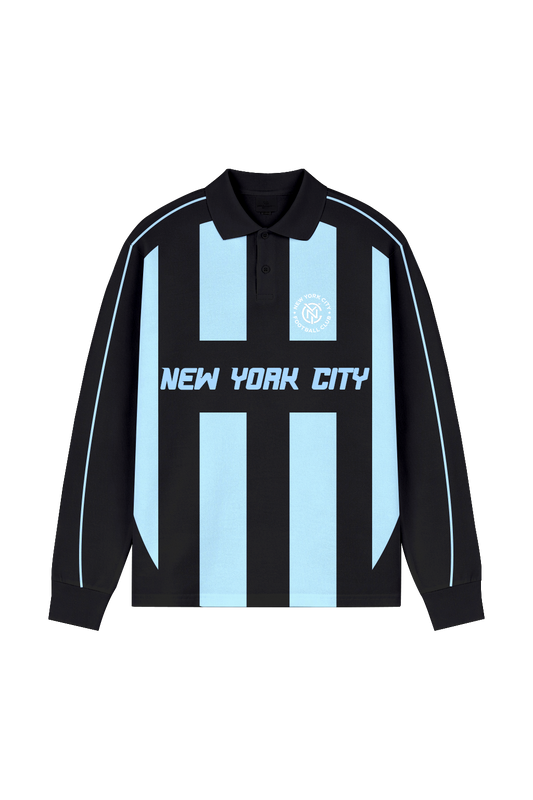 LIMITED EDITION - NEW CUSTOMIZED MLS03 NYC NY CITY FC LONG SLEEVE POLO