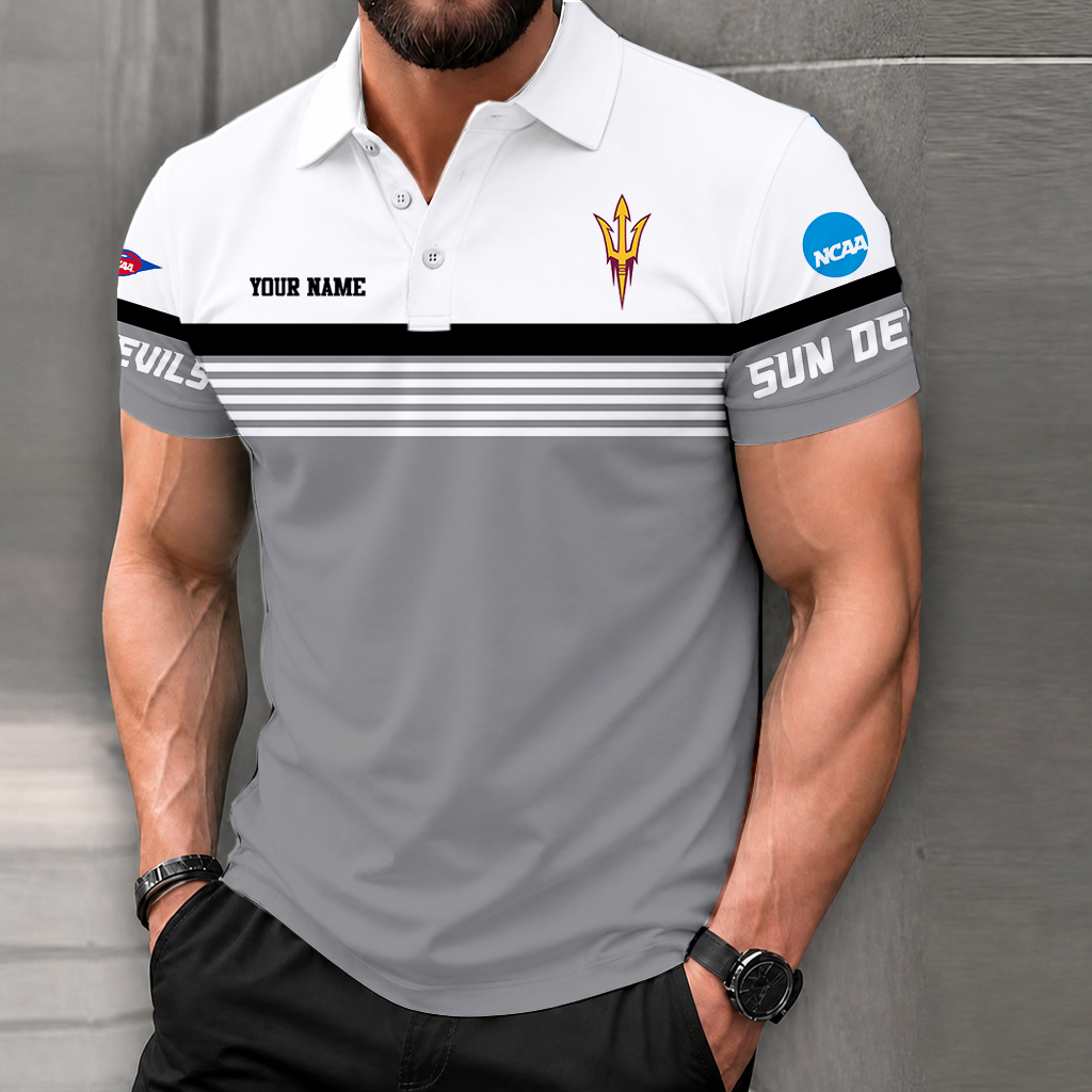 LIMITED EDITION - NEW CUSTOMIZED NCAA FBS04 ASS ARIZONA STATE SUN DEVILS POLO SHIRT