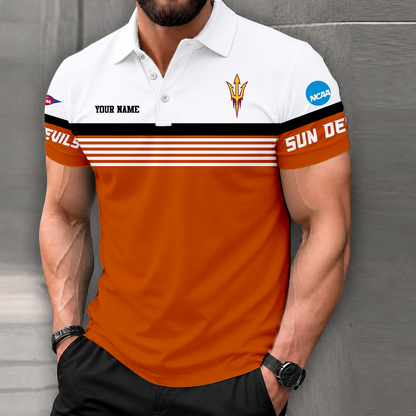 LIMITED EDITION - NEW CUSTOMIZED NCAA FBS04 ASS ARIZONA STATE SUN DEVILS POLO SHIRT