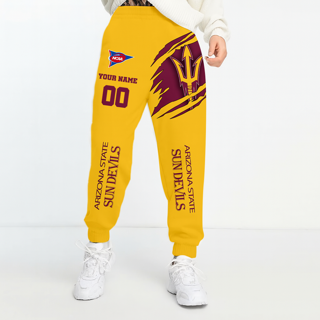 LIMITED EDITION - NEW CUSTOMIZED NCAA FBS04 ASS ARIZONA STATE SUN DEVILS UNISEX LONG PANTS