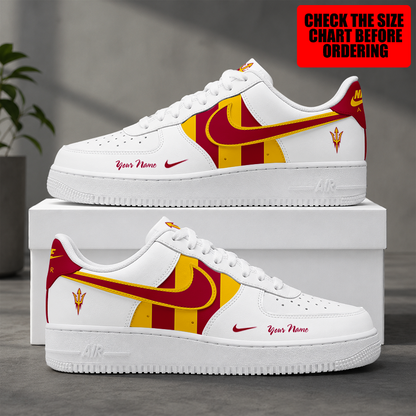[FAN FAVORITE] NEW CUSTOMIZED NCAA FBS04 ASS ARIZONA STATE SUN DEVILS AF1 SHOES