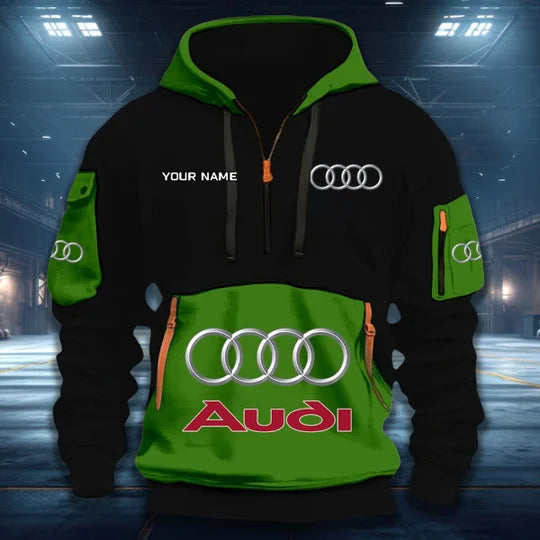 LIMITED RUN - NEW CUSTOMIZED F104 AG AUDI QUARTER ZIP HOODIE