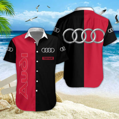 [FAN MUST-HAVE] NEW CUSTOMIZED F104 AUD AUDI UNISEX HAWAIIAN SHIRT & SHORTS SET