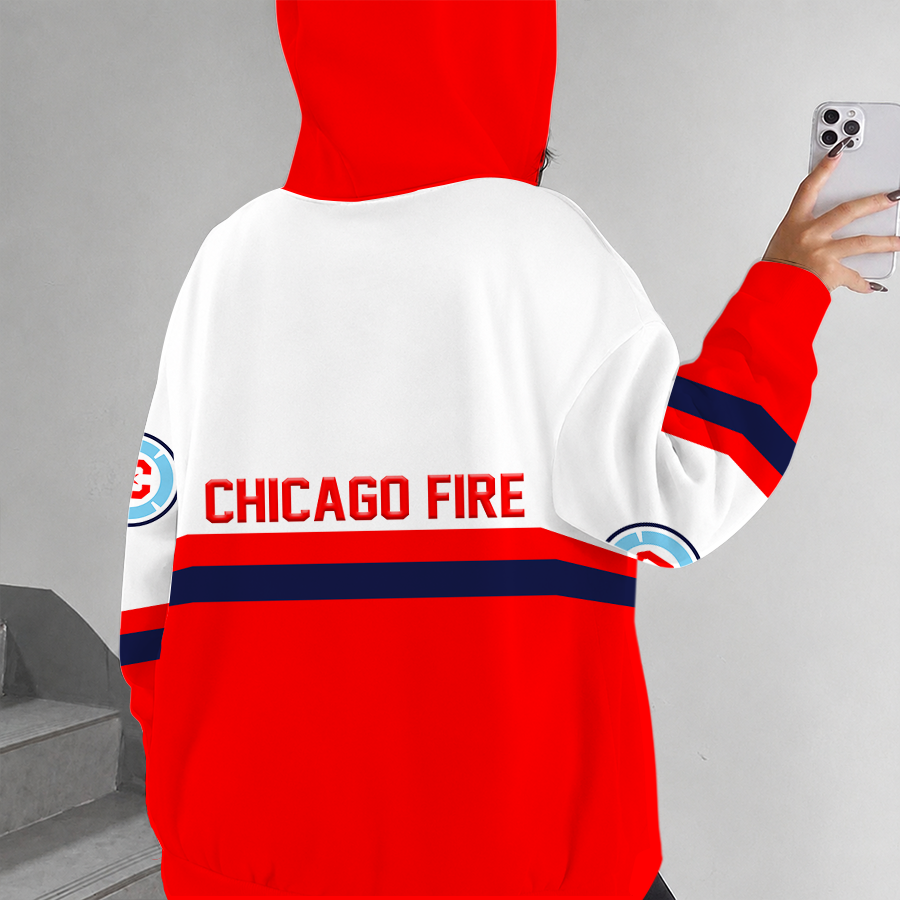 [FAN EXCLUSIVE] NEW CUSTOMIZED MLS04 CCF CHICAGO FIRE FC ZIP HOODIE