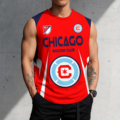 LIMITED EDITION - NEW CUSTOMIZED MLS04 CCF CCG FIRE FC TANK TOP & GYM SHIRT