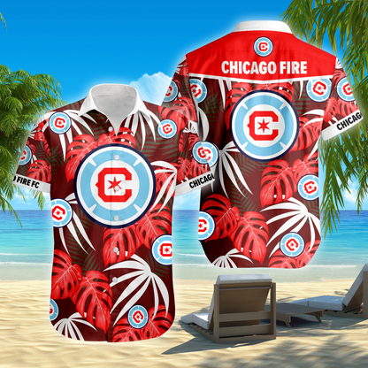 ENDING TODAY - NEW CUSTOMIZED MLS04 CCF CHICAGO FIRE FC UNISEX HAWAIIAN SHIRT