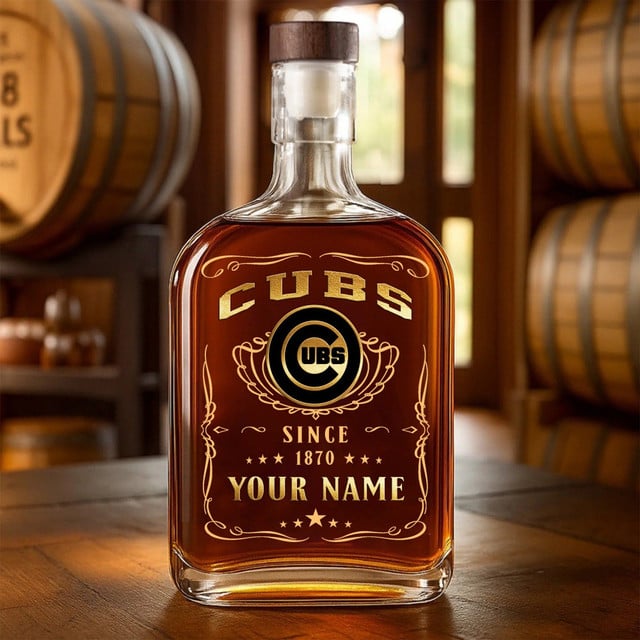 LIMITED EDITION - NEW CUSTOMIZED MLB04 CCS CHICAGO CUBS LUXURY WHISKEY BOTTLE 450ML