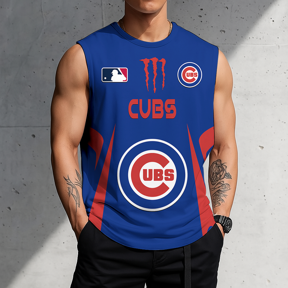 LIMITED EDITION - NEW CUSTOMIZED MLB04 CCS CHICAGO CUBS MEN'S GYM SHIRT