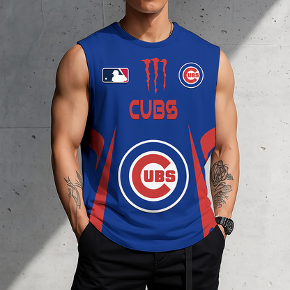 LIMITED EDITION - NEW CUSTOMIZED MLB04 CCS CHICAGO CUBS MEN'S GYM SHIRT